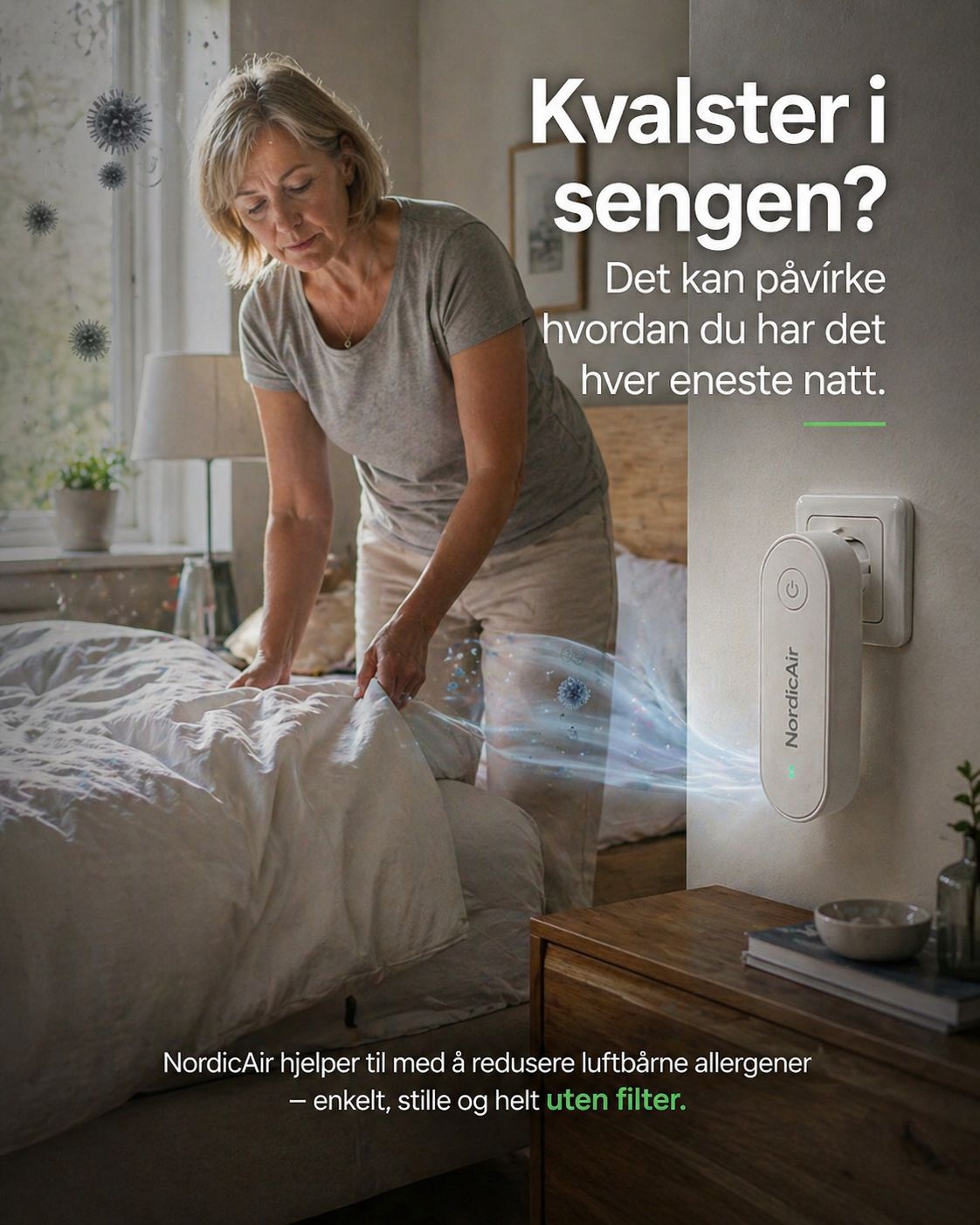NordicAir™ Luftrenser | Pust fritt i soverommet ditt på bare 30 minutter
